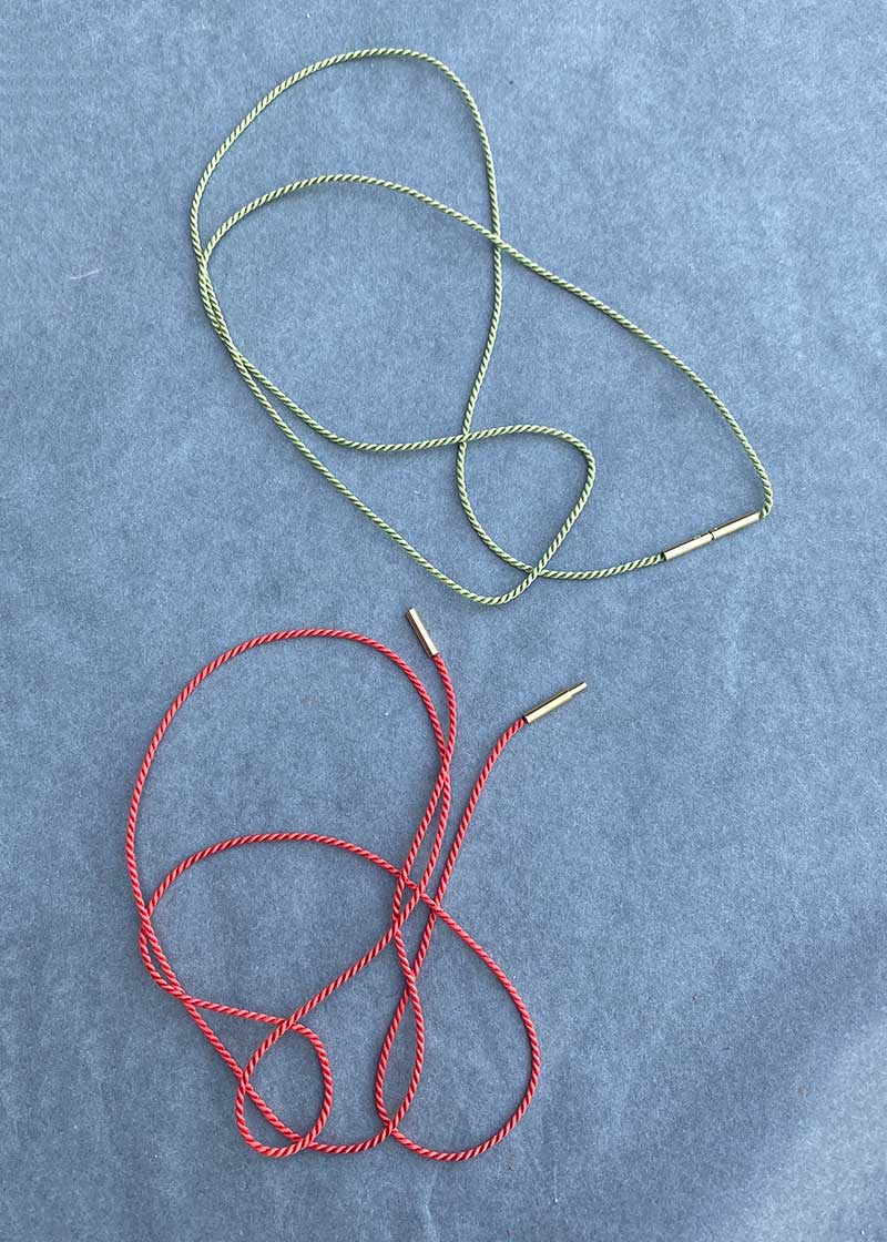 Silkesnor med 18 kt. guld lås Gitte Bjørn